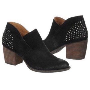 Naya Valerie Black Studded Suede Leather Bootie Size 6.5